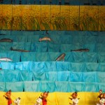 These are fish, swimming up the newly constructed salt water canal to Pyongyang for the glory of the people. And dinner